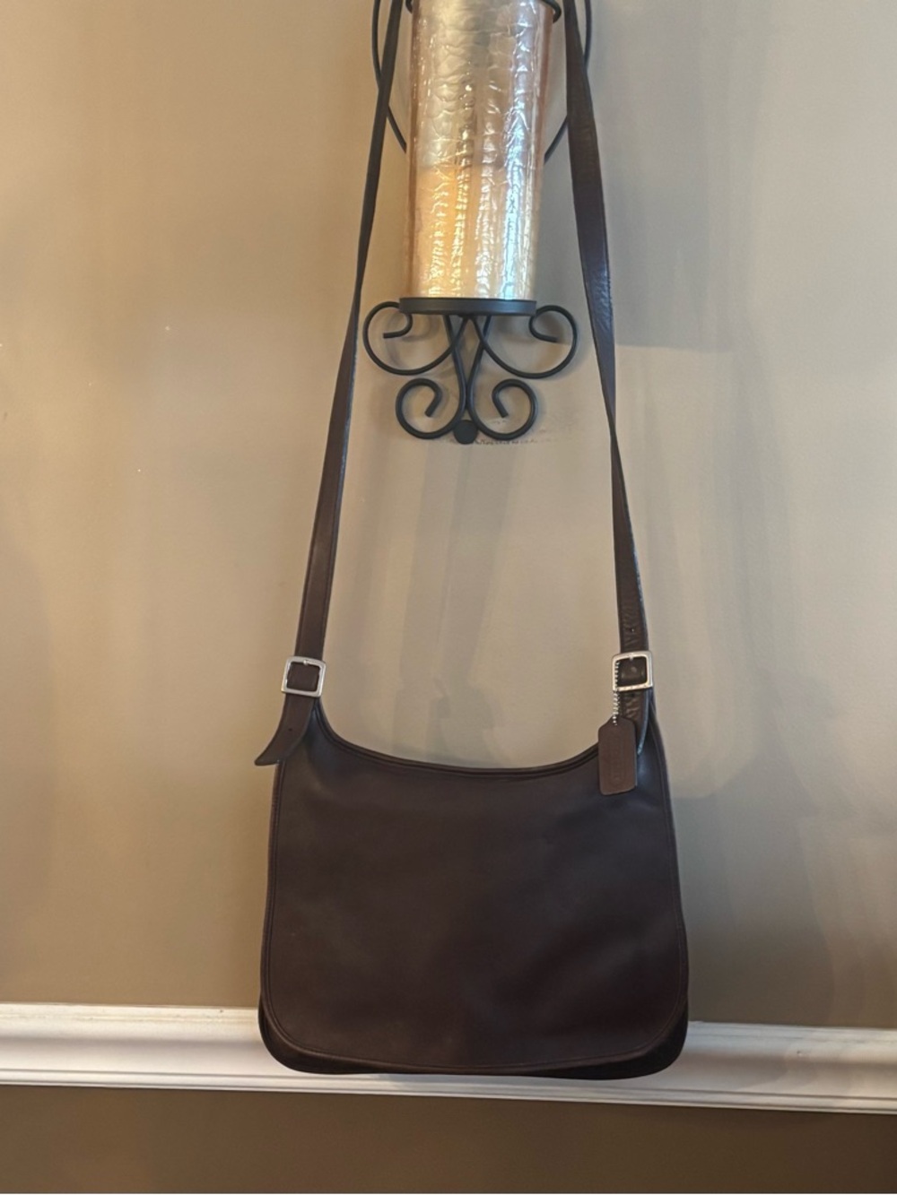 Coach Dark Brown Leather Shoulder Crossbody